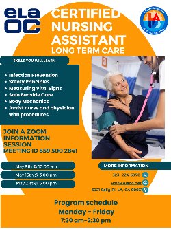 CERTIFIED NURSING ASSISTANT INFORMATION SESSION FOR 2024 FALL CLASS 